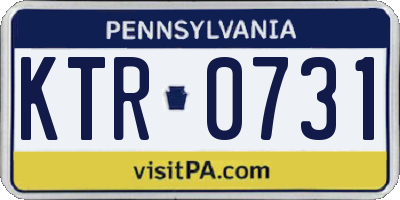 PA license plate KTR0731