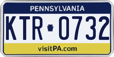 PA license plate KTR0732