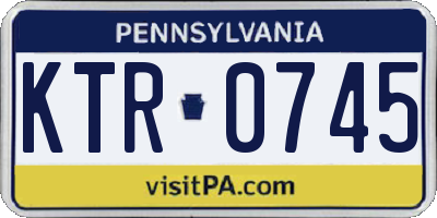 PA license plate KTR0745