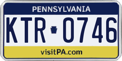 PA license plate KTR0746