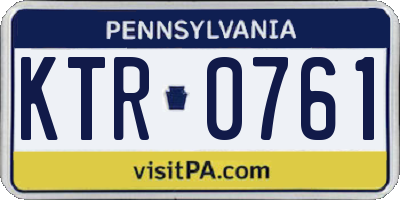 PA license plate KTR0761
