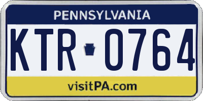 PA license plate KTR0764