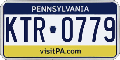 PA license plate KTR0779