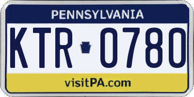 PA license plate KTR0780