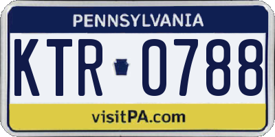 PA license plate KTR0788