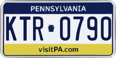 PA license plate KTR0790