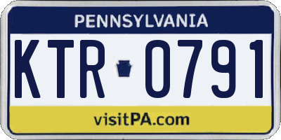 PA license plate KTR0791
