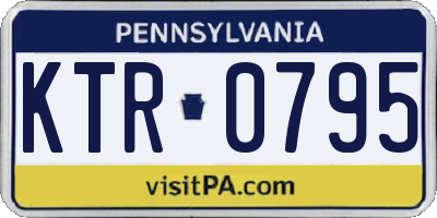 PA license plate KTR0795