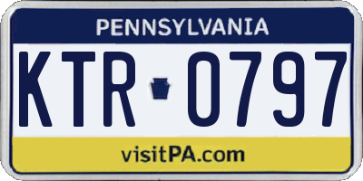 PA license plate KTR0797