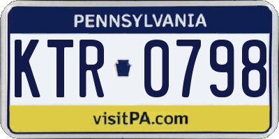 PA license plate KTR0798