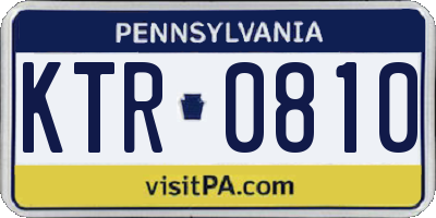 PA license plate KTR0810