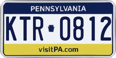 PA license plate KTR0812