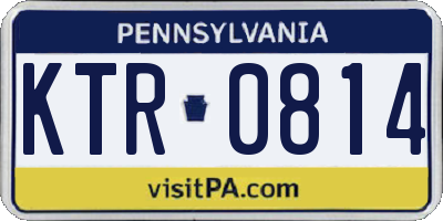 PA license plate KTR0814
