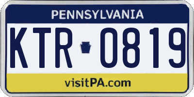 PA license plate KTR0819