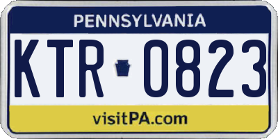 PA license plate KTR0823