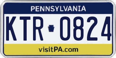 PA license plate KTR0824