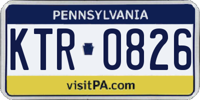 PA license plate KTR0826