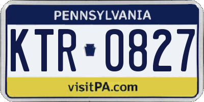 PA license plate KTR0827