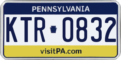 PA license plate KTR0832