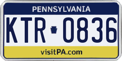 PA license plate KTR0836