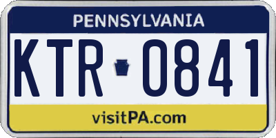 PA license plate KTR0841