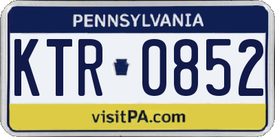 PA license plate KTR0852
