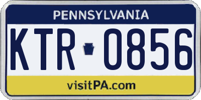 PA license plate KTR0856