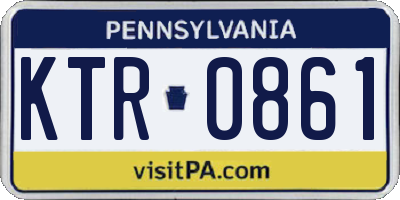 PA license plate KTR0861