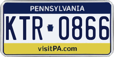 PA license plate KTR0866