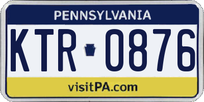 PA license plate KTR0876
