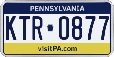 PA license plate KTR0877