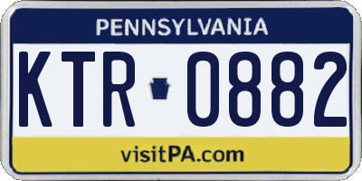 PA license plate KTR0882
