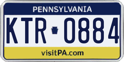 PA license plate KTR0884