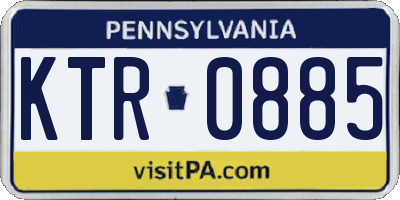 PA license plate KTR0885