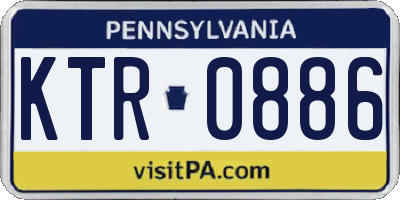 PA license plate KTR0886