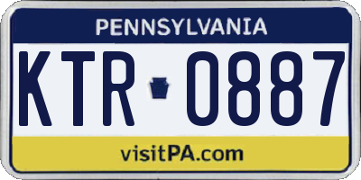 PA license plate KTR0887