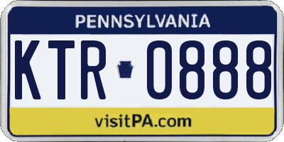 PA license plate KTR0888