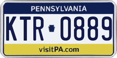 PA license plate KTR0889