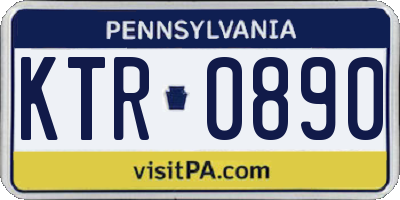 PA license plate KTR0890