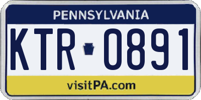 PA license plate KTR0891