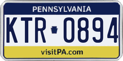 PA license plate KTR0894