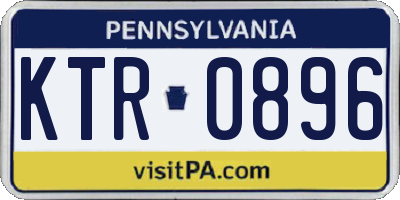 PA license plate KTR0896