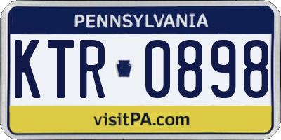 PA license plate KTR0898