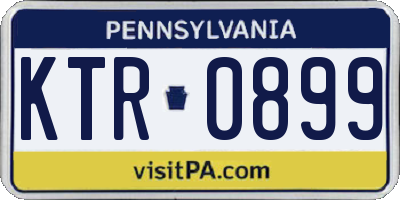 PA license plate KTR0899