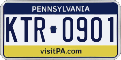 PA license plate KTR0901