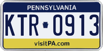 PA license plate KTR0913