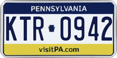 PA license plate KTR0942