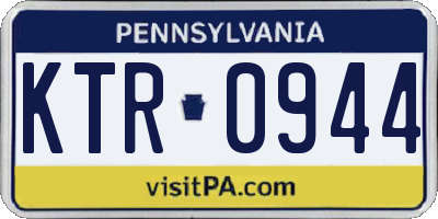 PA license plate KTR0944
