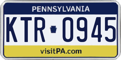 PA license plate KTR0945