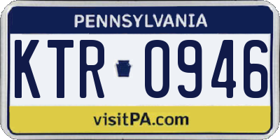 PA license plate KTR0946